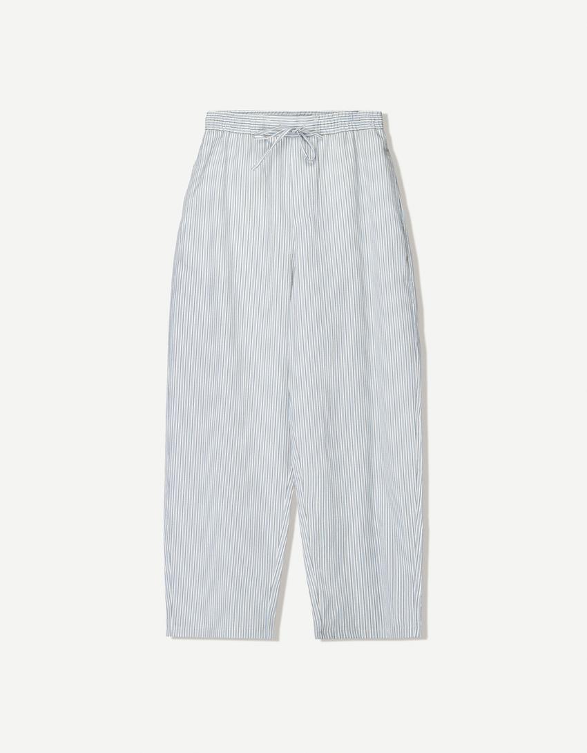 Shirt and trousers set-Blue-5