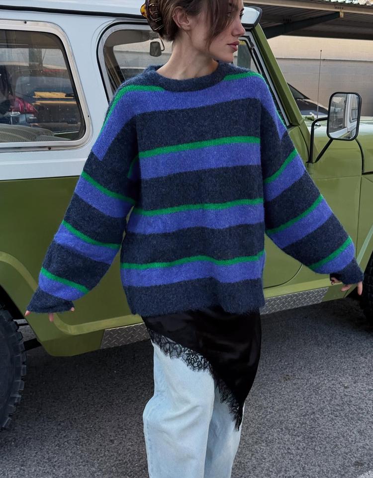 Multi-stripe sweater