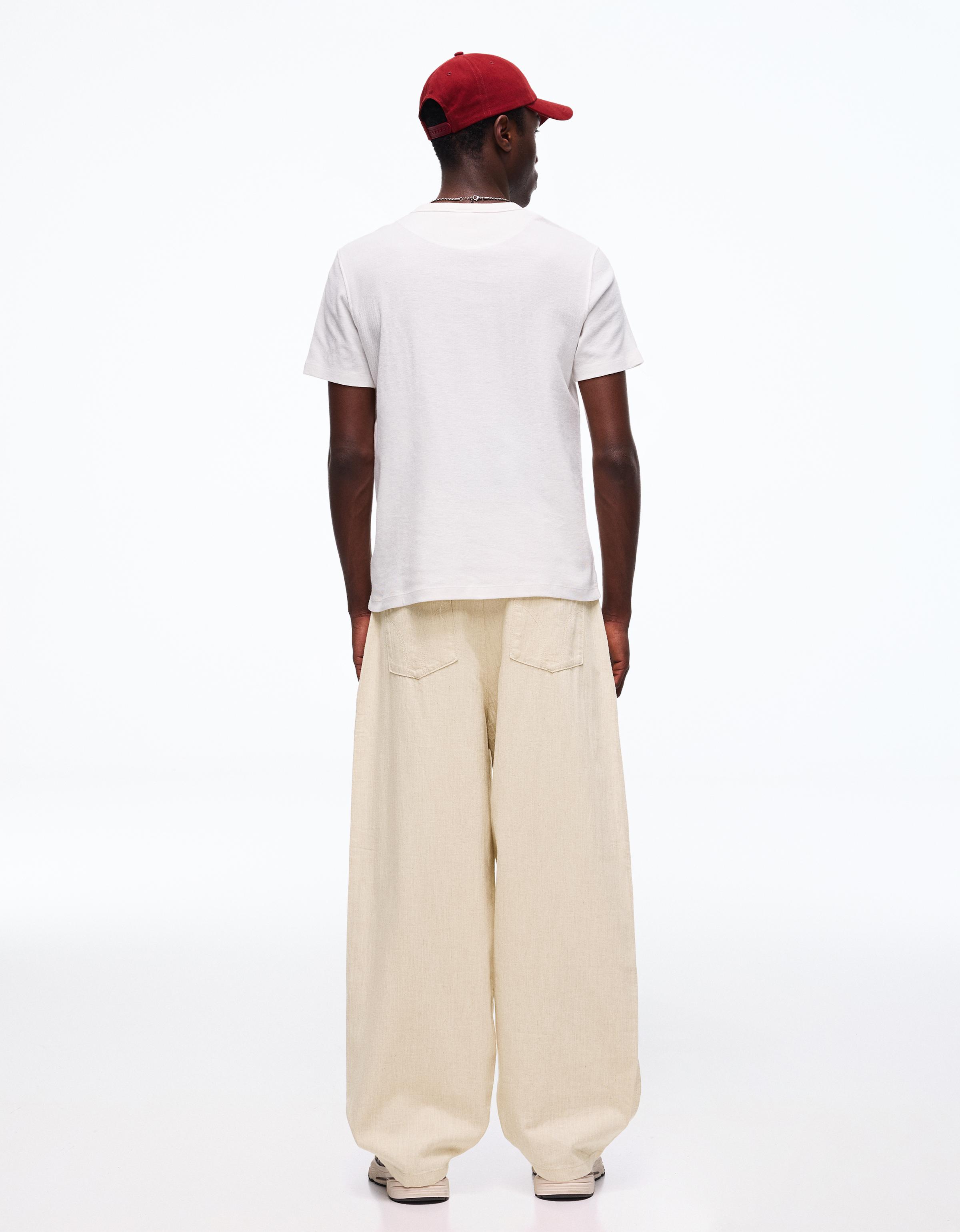 Ketenli super baggy fit pantolon - Görsel 147