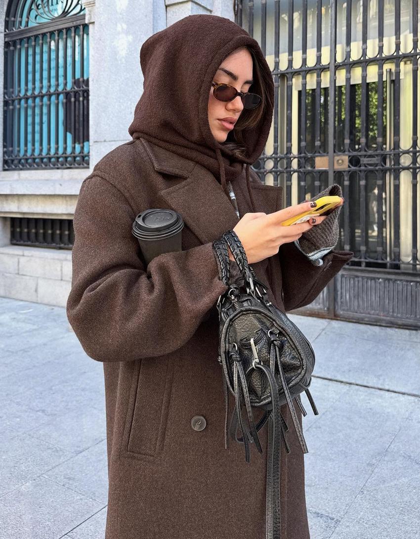 Balaclava tricotată-Maro