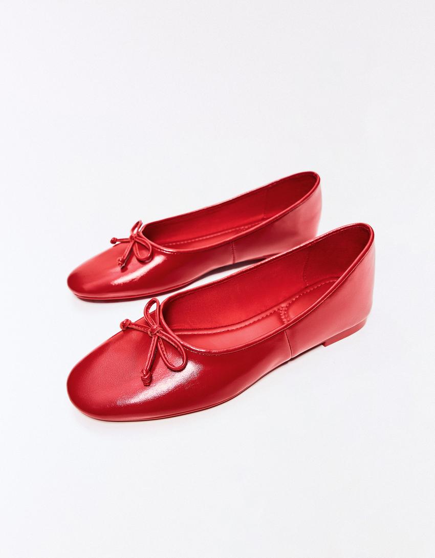 Ballerinas with bow-RED