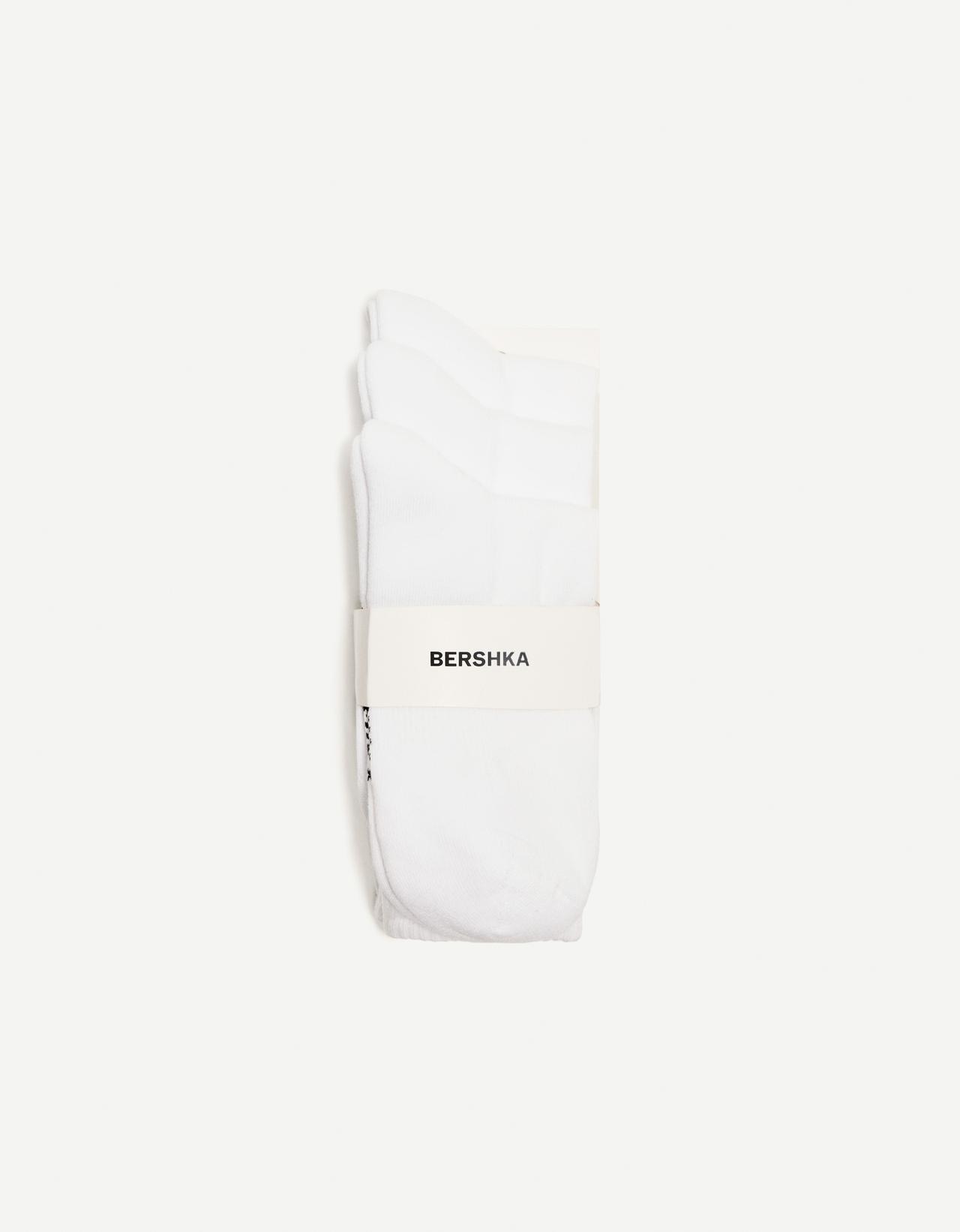 Pack of 3 pairs of sporty socks — White