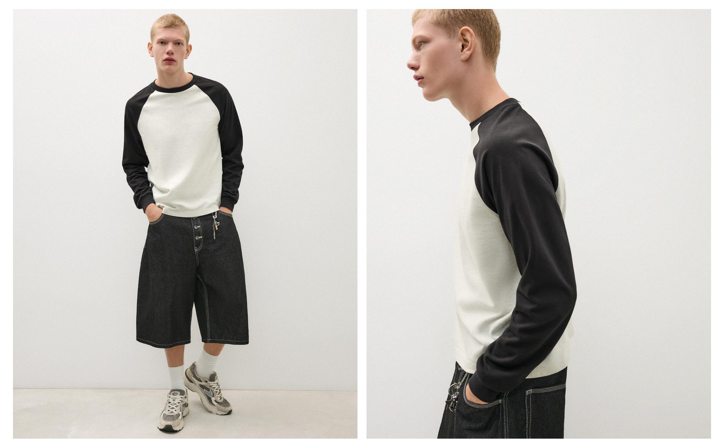 Long sleeve raglan T-shirt — Black