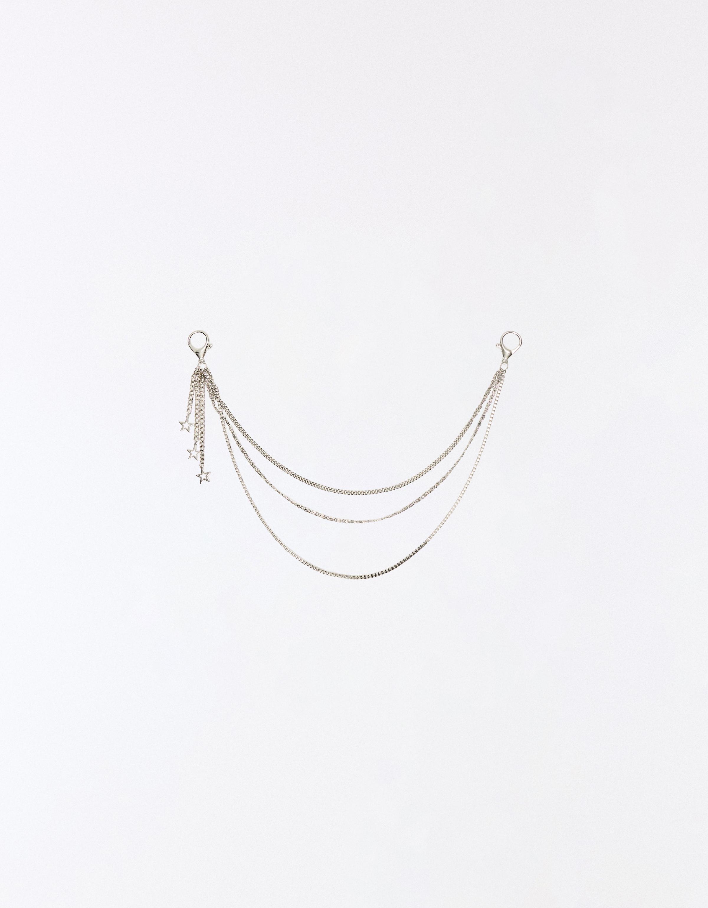 Star print trousers chain — Silver