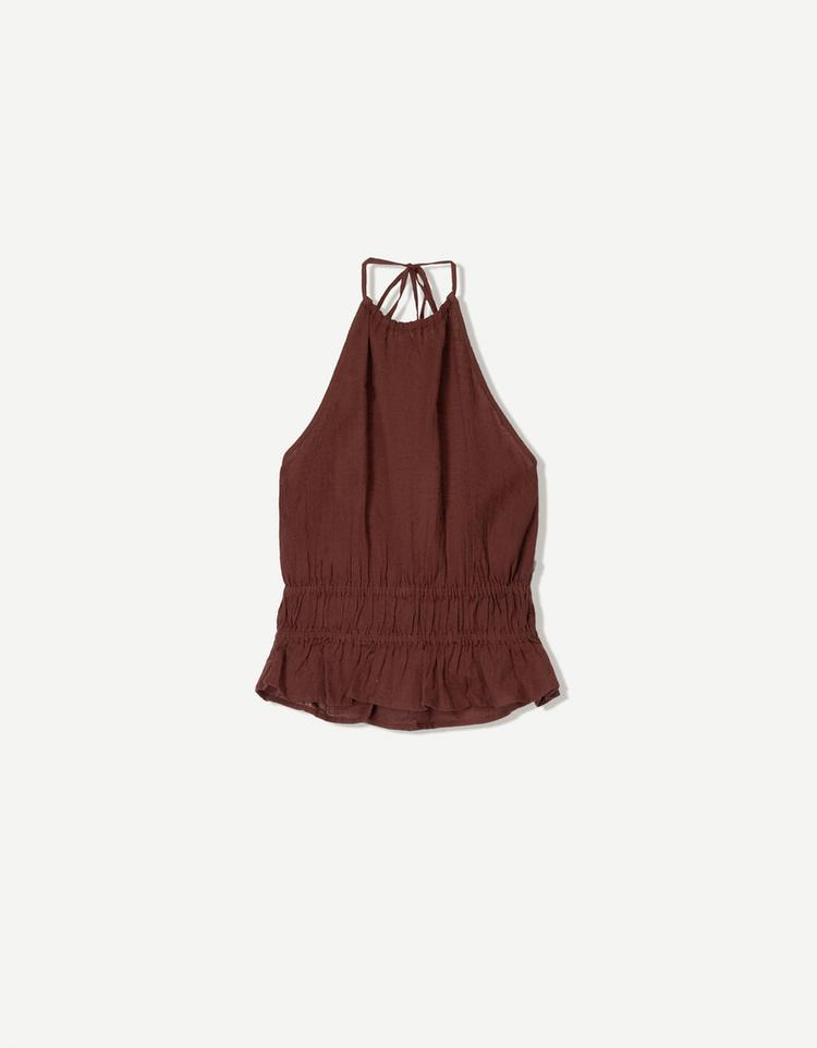 Rustic gathered top