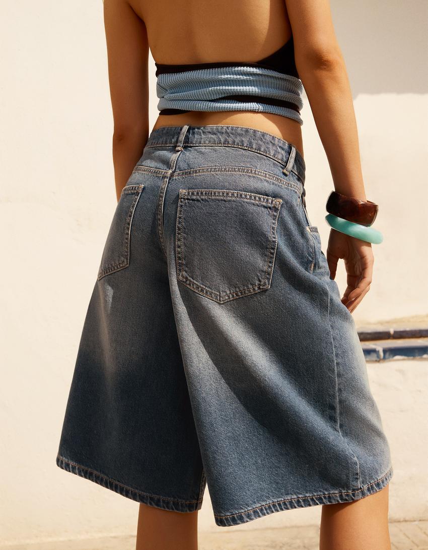 Bermuda jort baggy-Azul