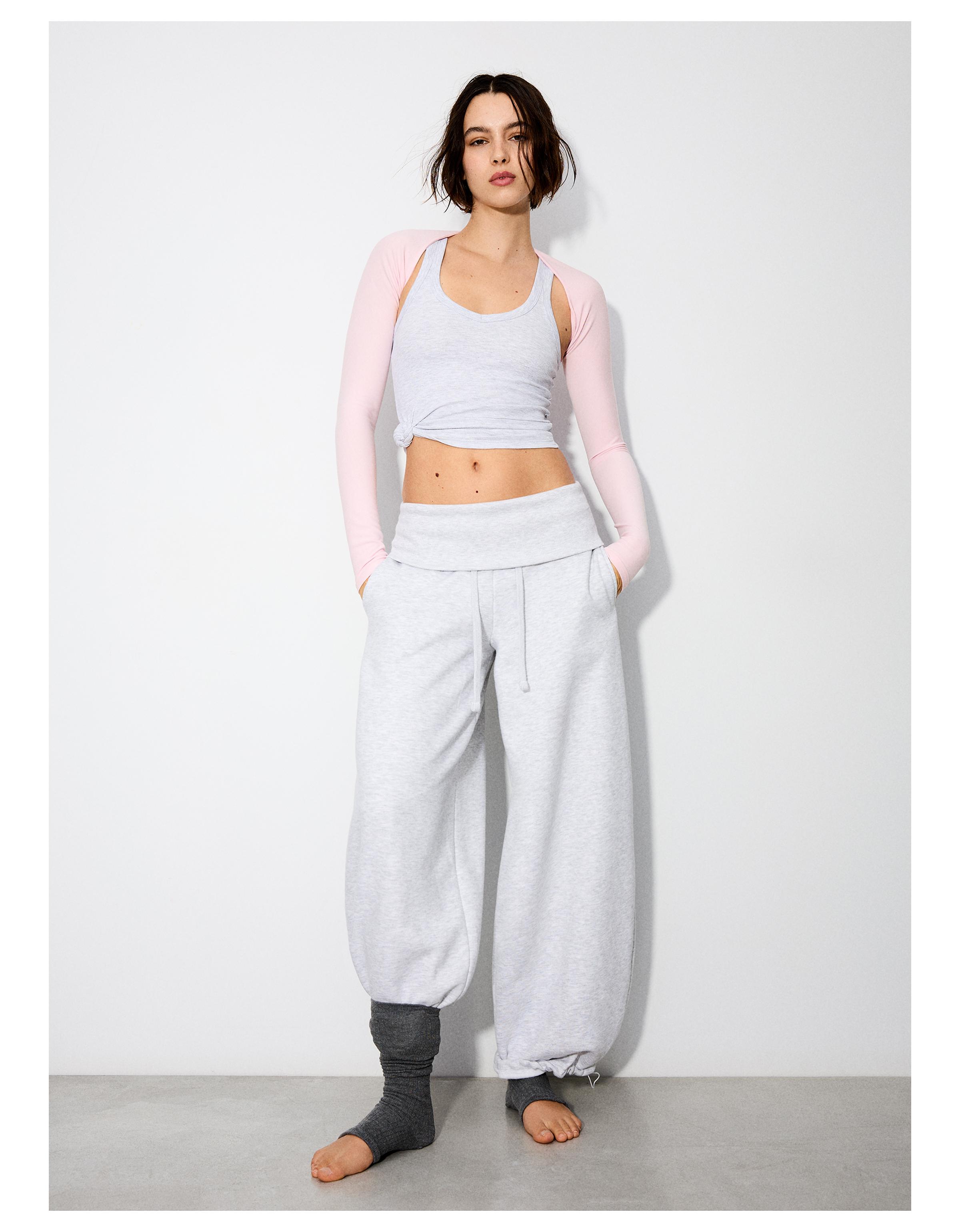 Long-sleeved bolero jumper jacket — Pink
