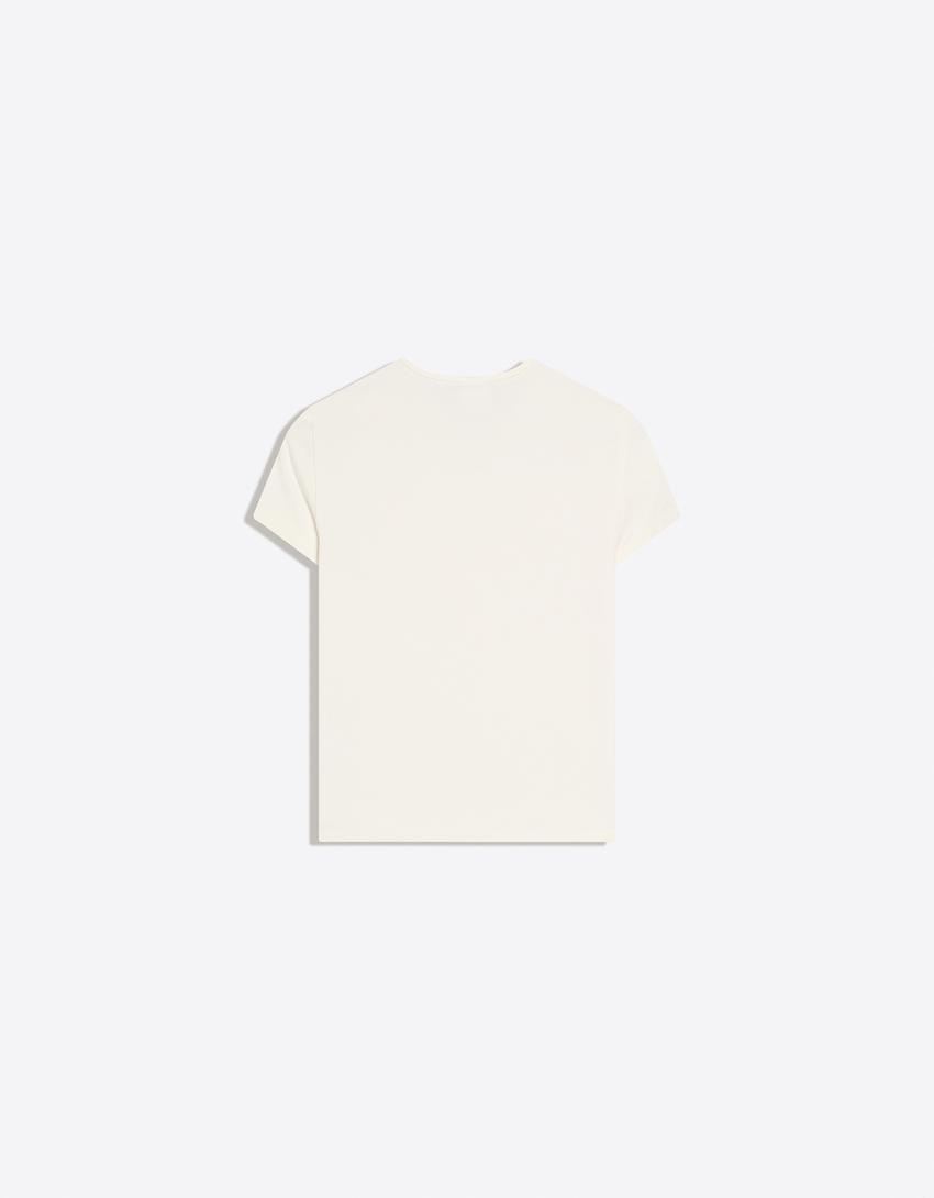 T-shirt manches courtes imprimé-Rose