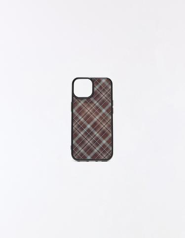 Check iPhone mobile phone case — Brown 1