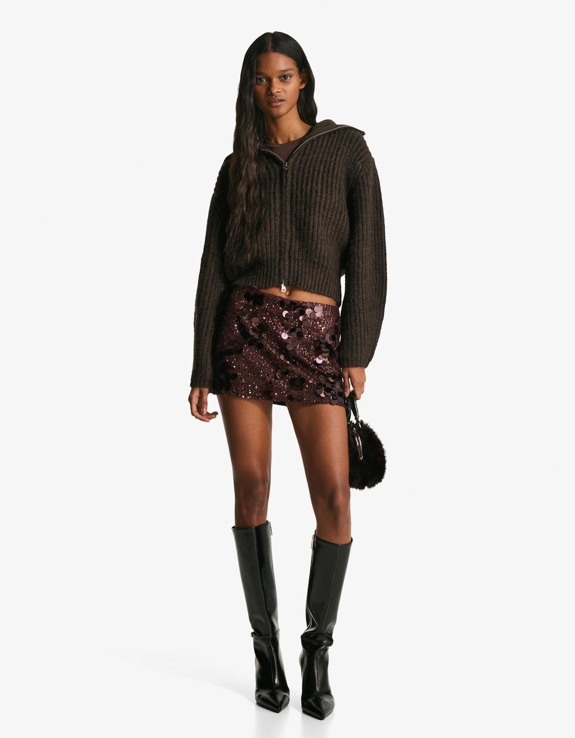 Mini-jupe à paillettes