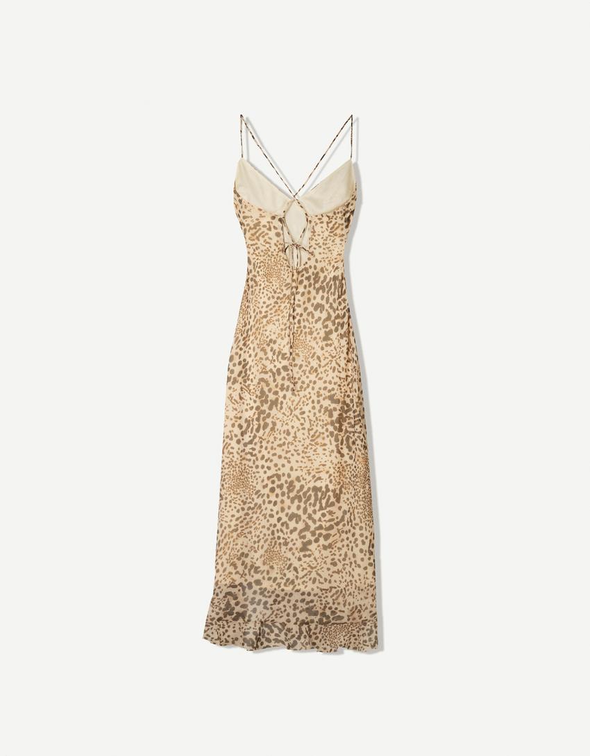 Vestit midi estampat animal-Multicolor-5