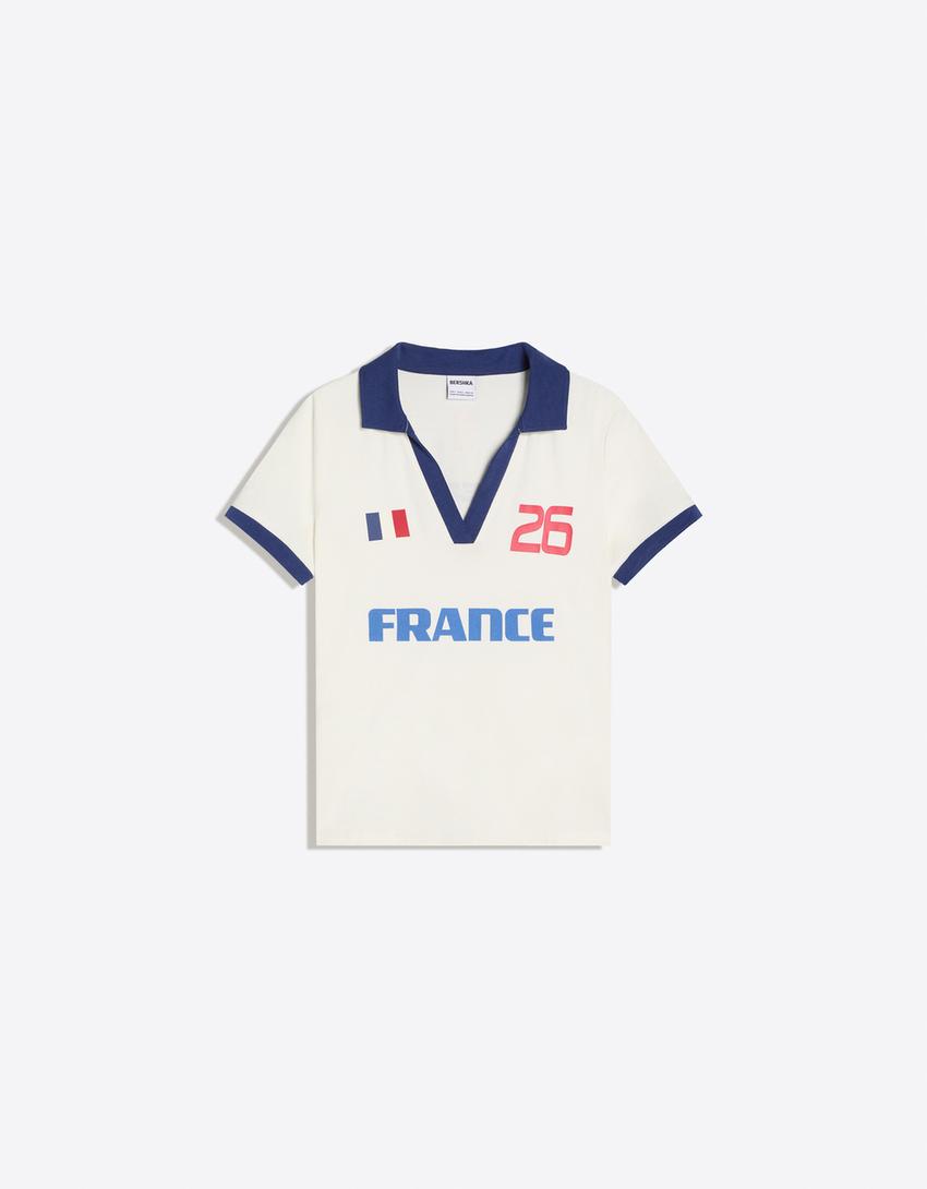 France FIFA WORLD CUP™ fitted polo shirt-Off white
