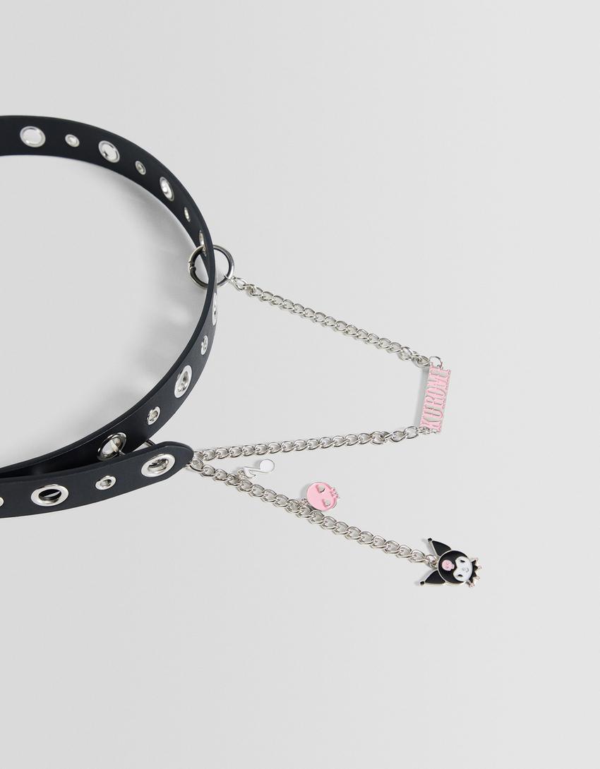 Ceinture Kuromi œillets-Noir-2