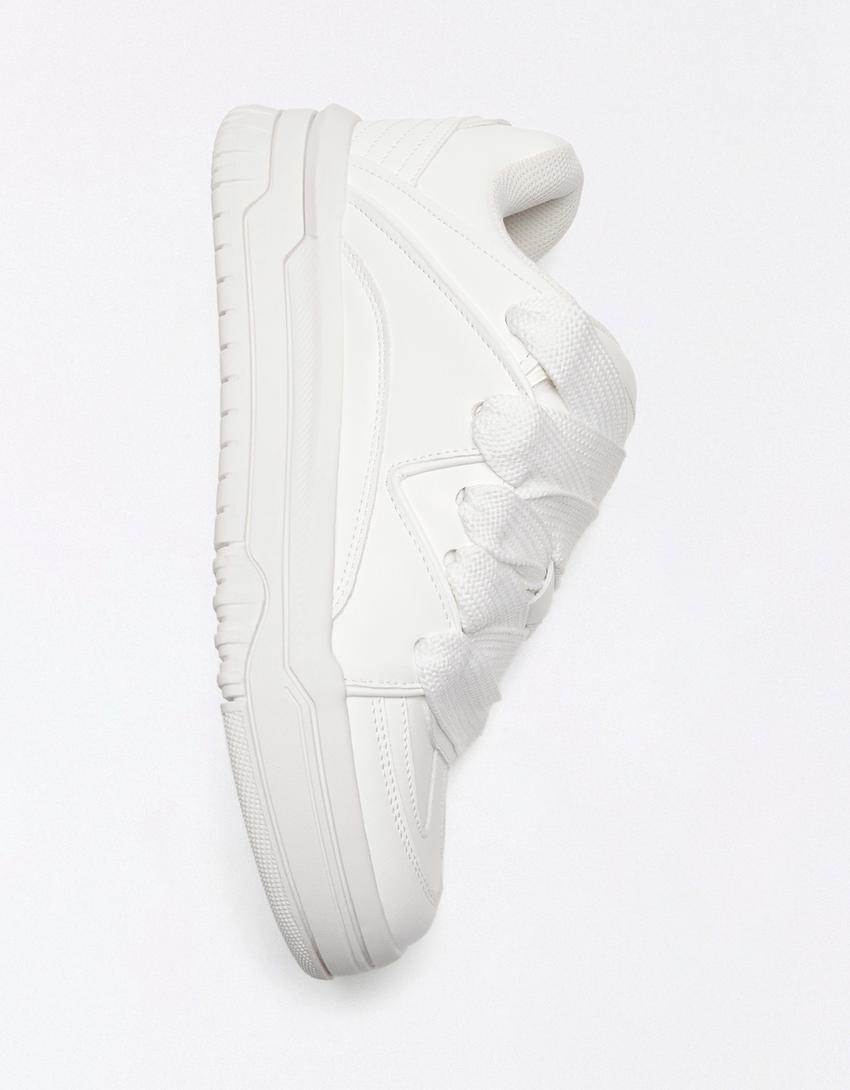 Voluminous skate shoes-WHITE