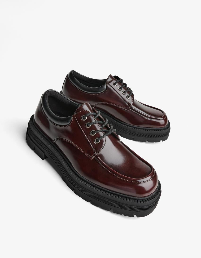 Chaussures de ville à ganse-Grenat