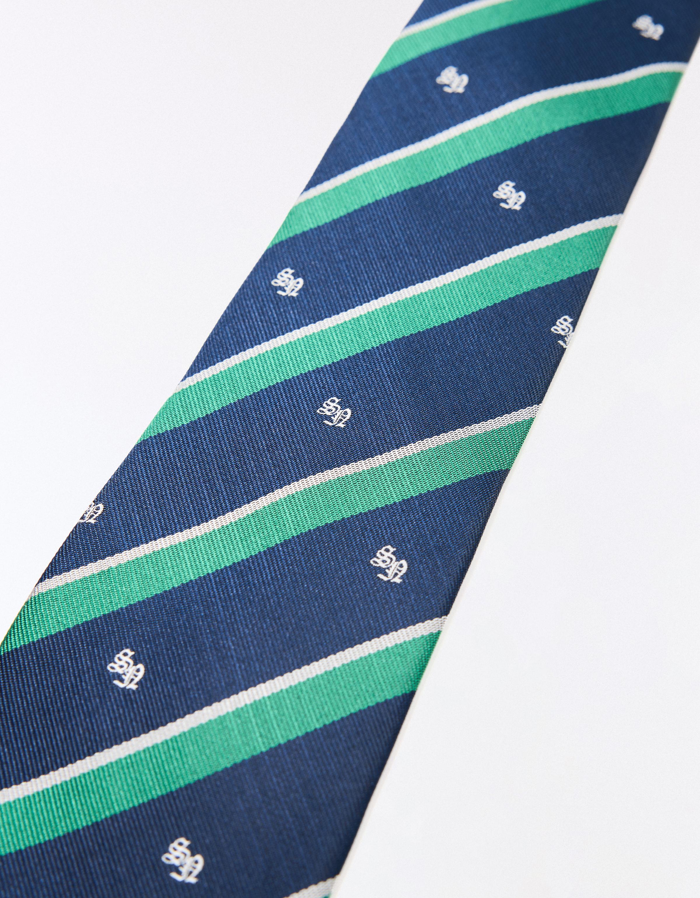 Striped tie — Green