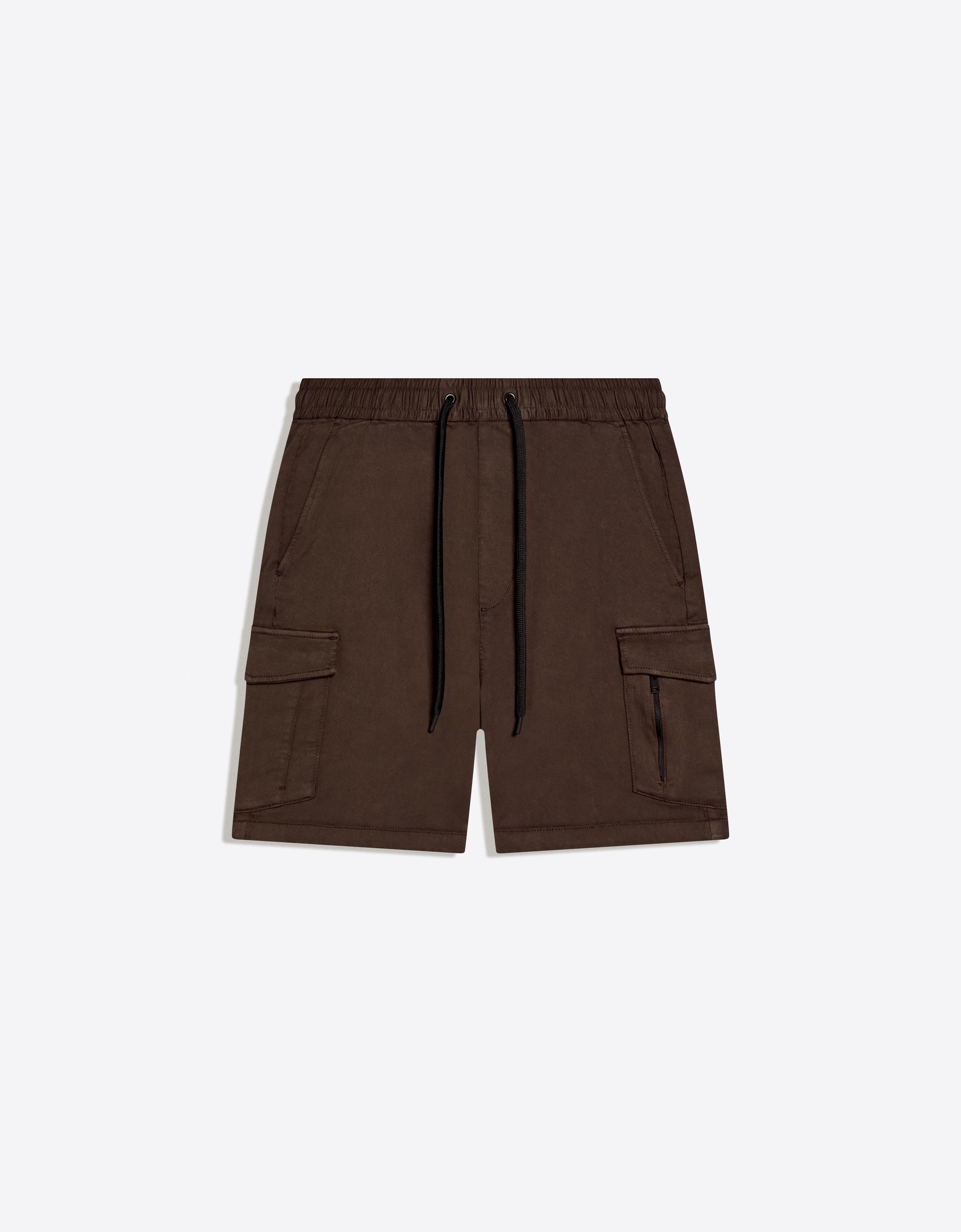 Regular fit cargo Bermuda shorts — Brown