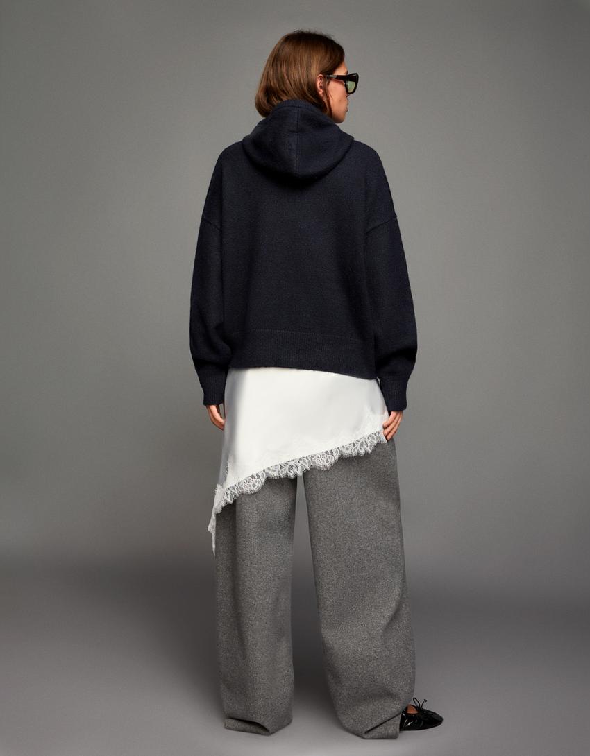 Hooded sweatshirt-Blue