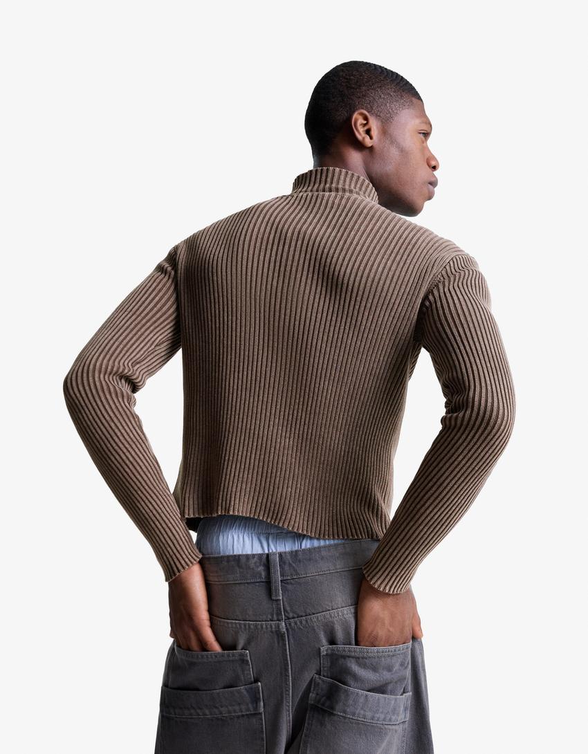 Veste Von Dutch imprimée à fermeture éclair-Marron-1