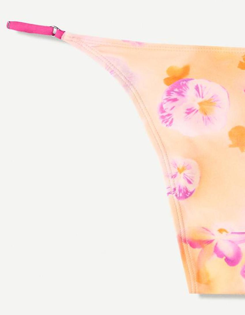 Çiçekli bikini altı-Pembe-2