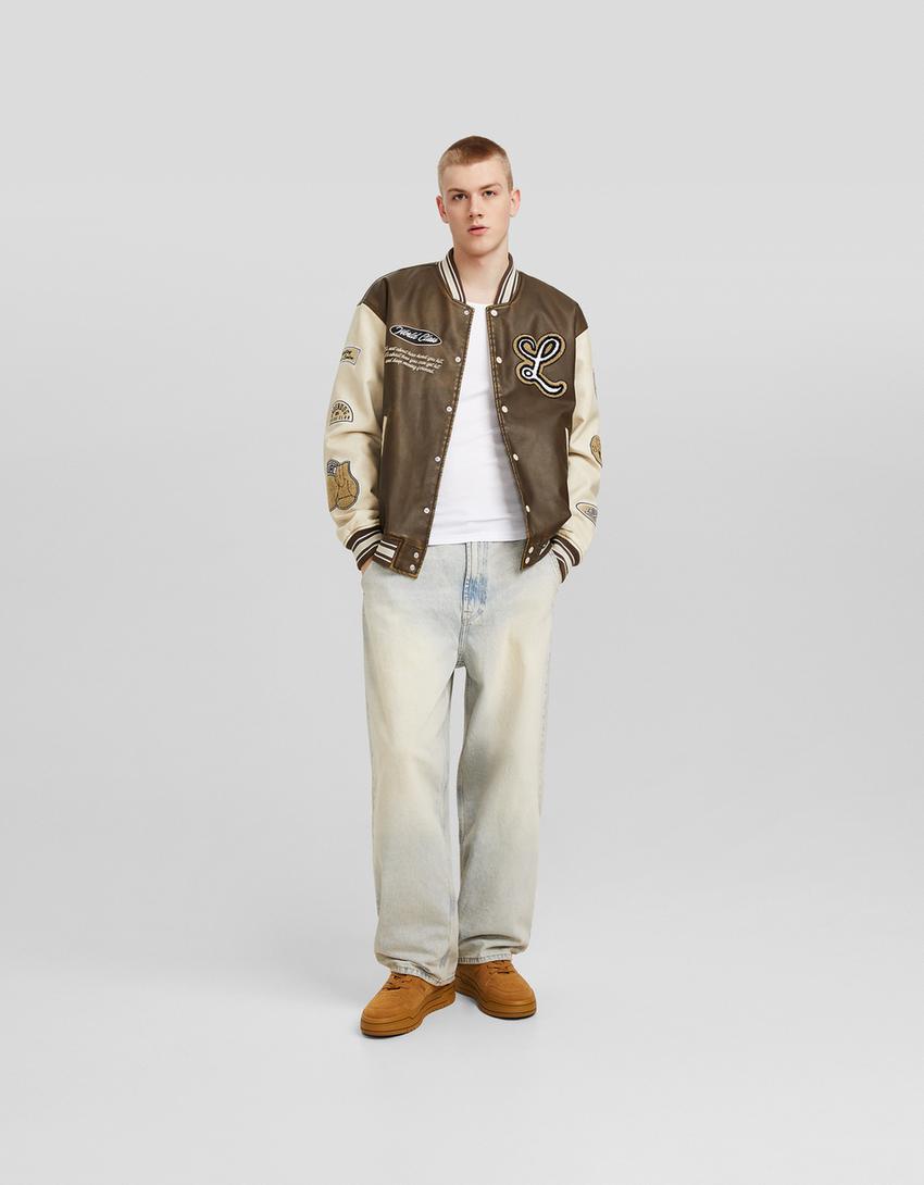 حذاء رياضي برقبة عالية رجالي بمظهر مطاطي-جملي-1