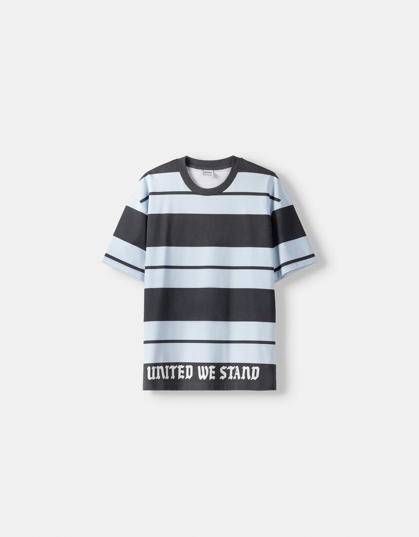 T-shirt manga curta boxy fit-Cinza-4