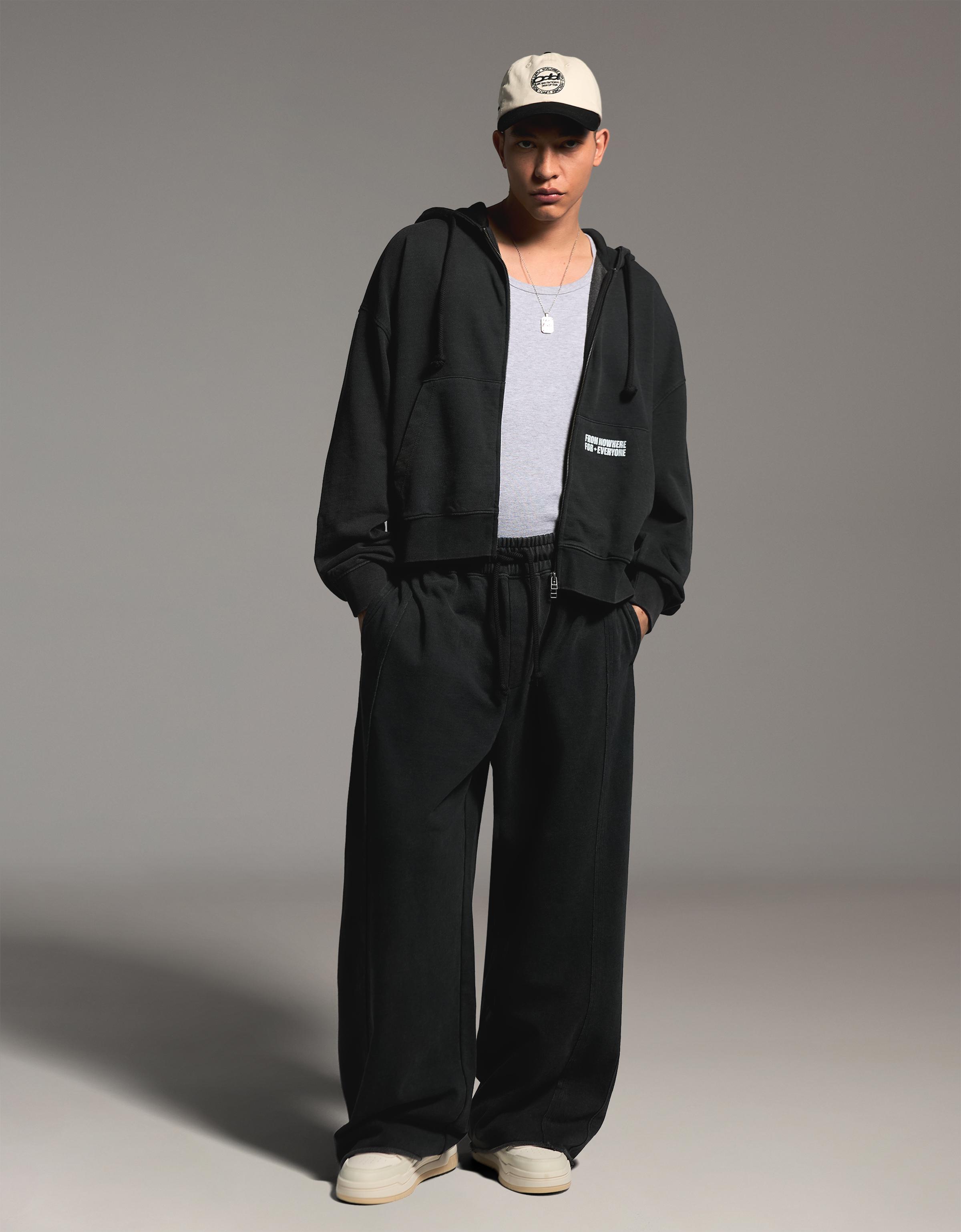 Fermuarlı boxy fit baskılı sweatshirt - Görsel 27