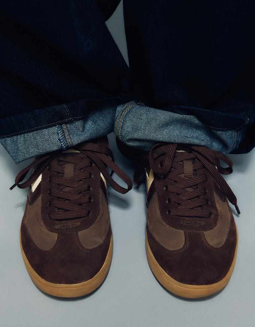 Zapatillas retro-Marrón