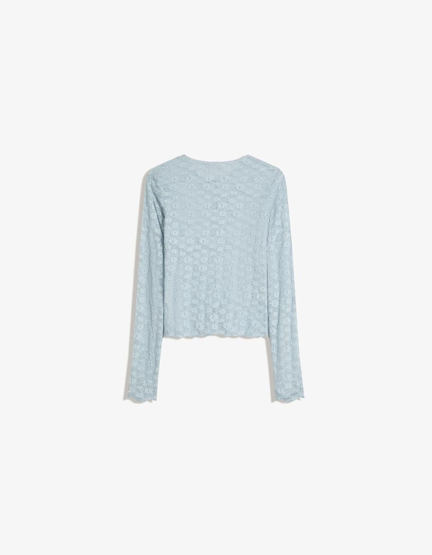 Chaqueta blonda-Azul claro-4