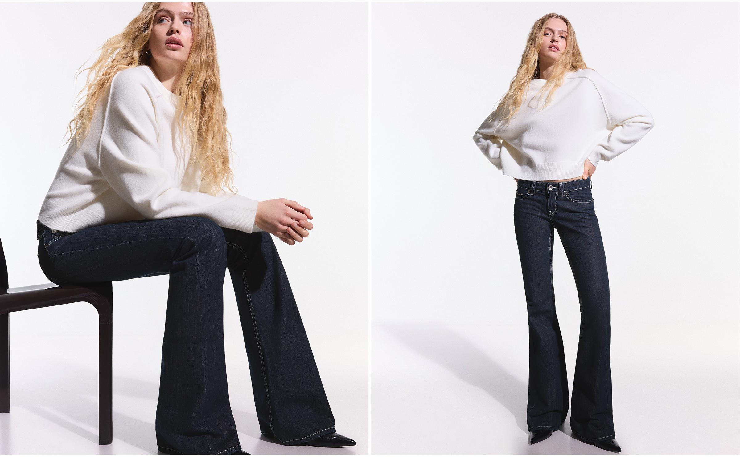 Düşük bel baggy fit çan jean - Görsel 52