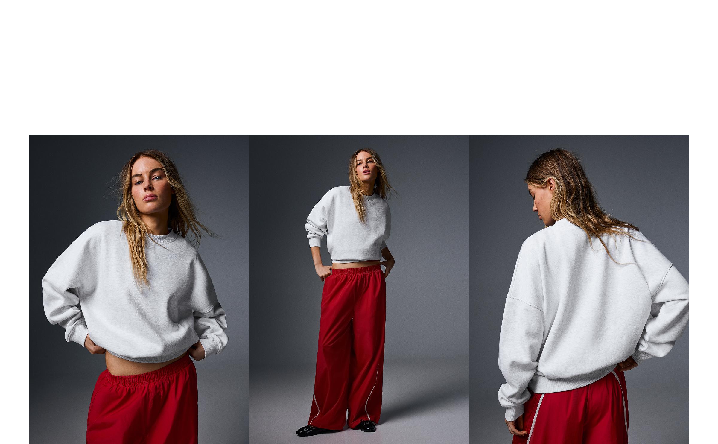 Round neck sweatshirt — Grey