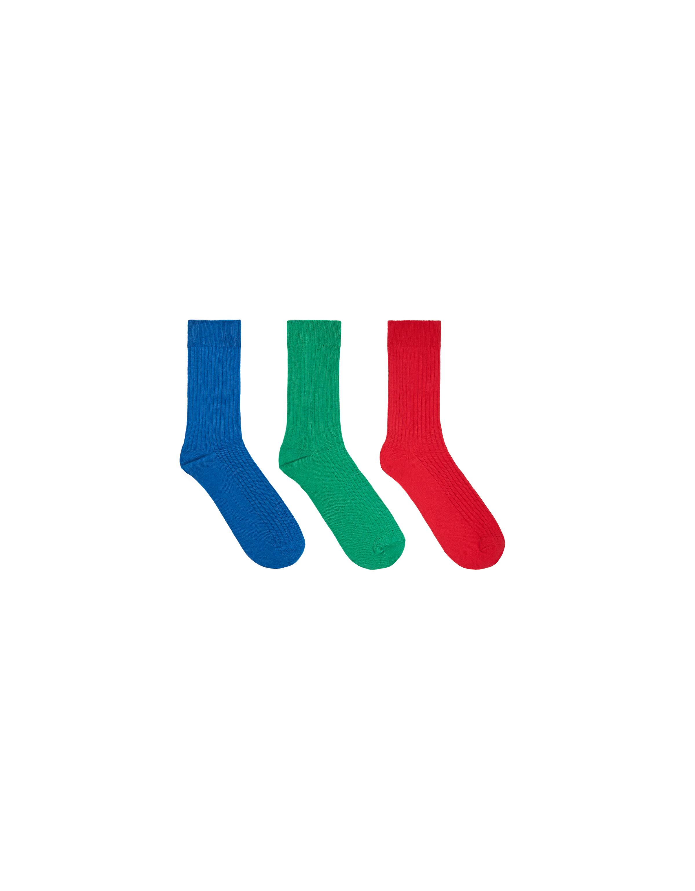 Pack of 3 colourful socks — Red