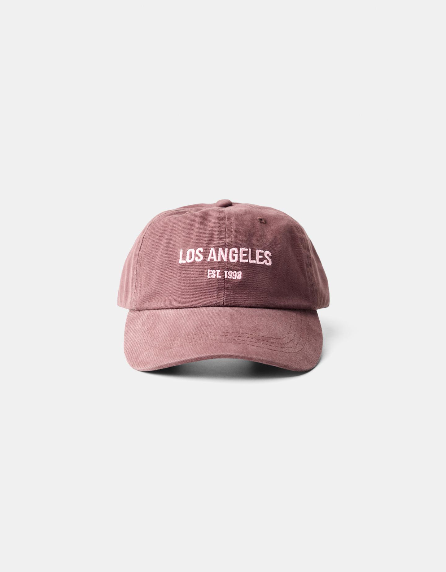 Bershka Gorra Bordado Mujer Marrón