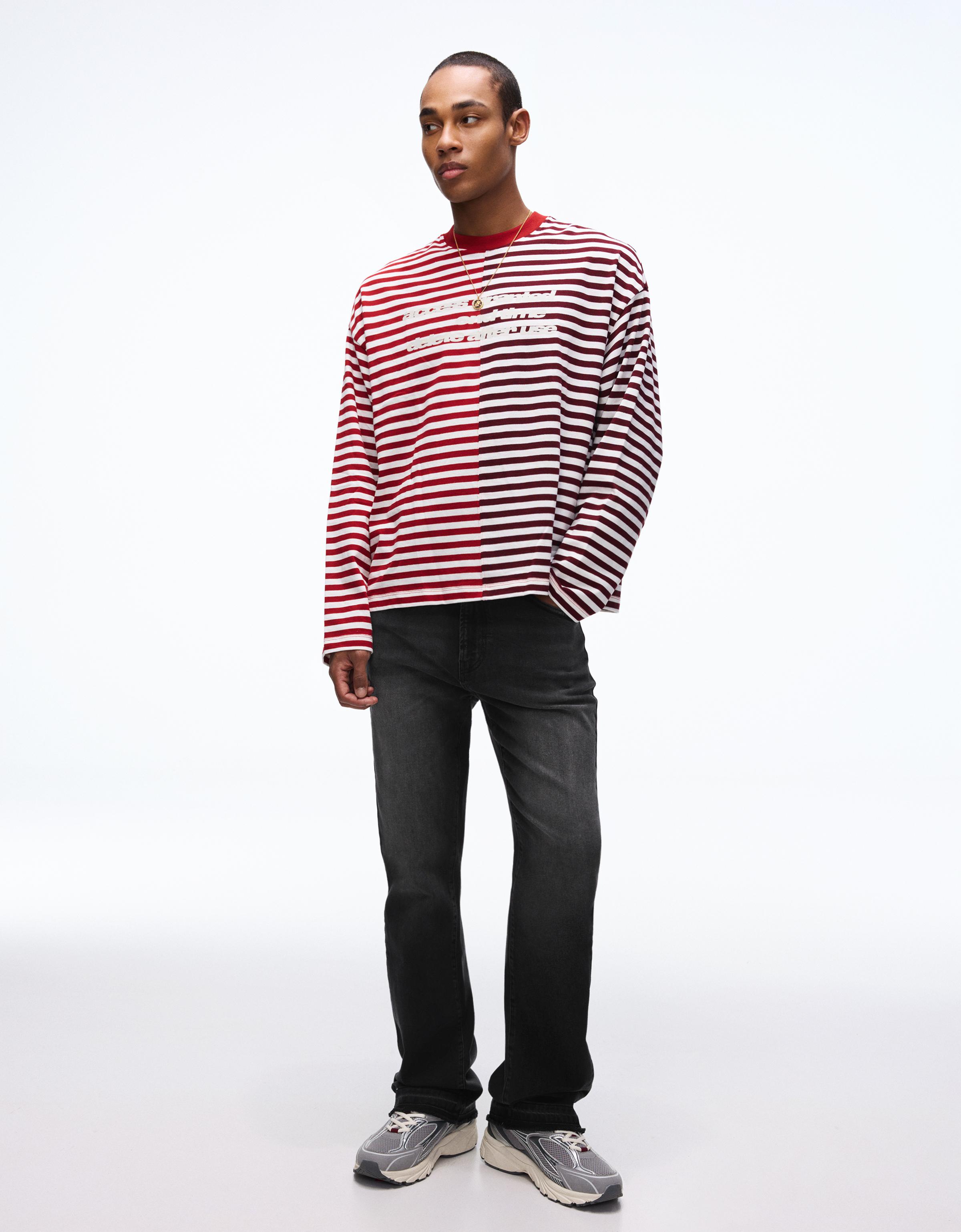 Bershka Schlaghose Comfort Herren 36 Schwarz