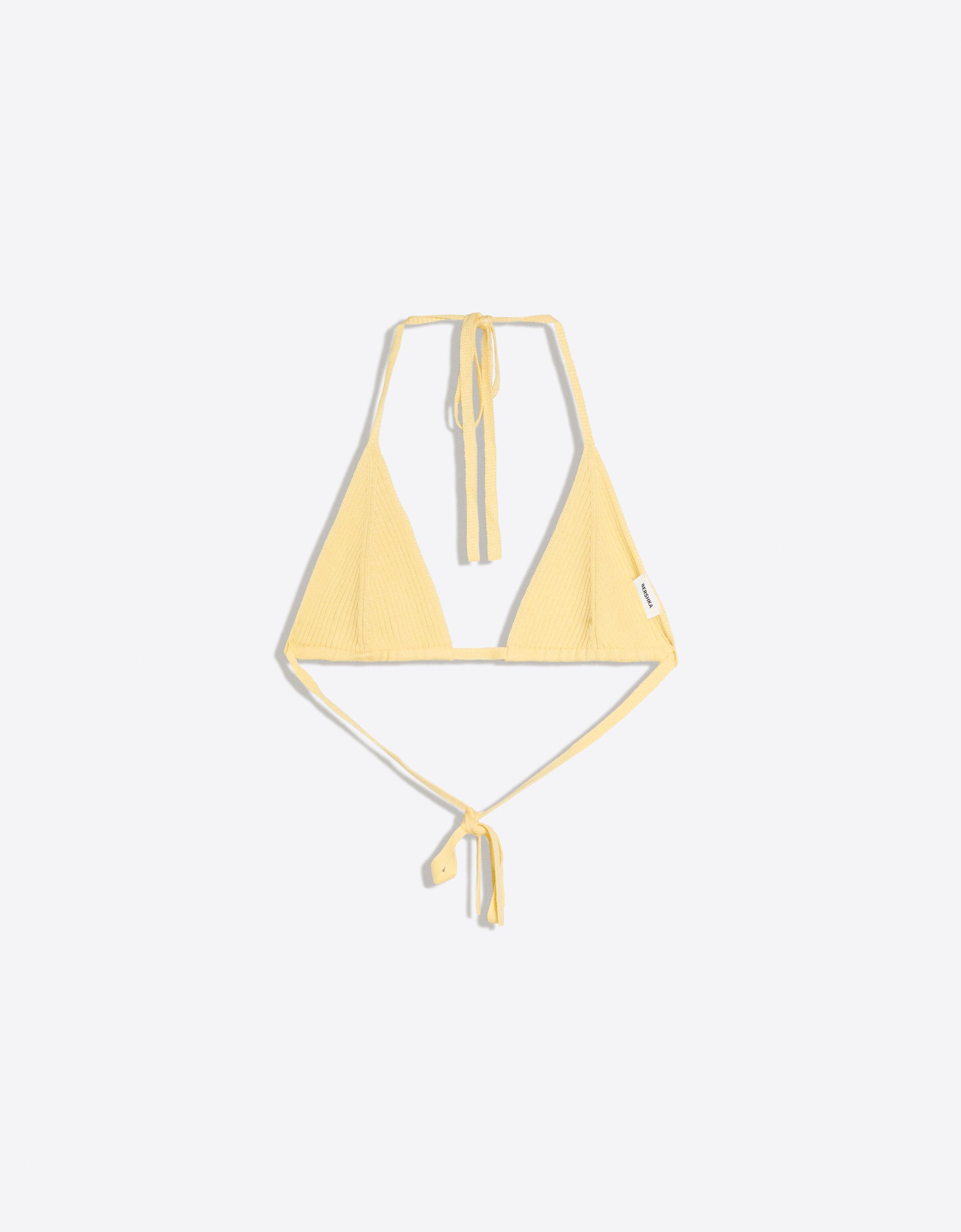 Triangle bikini top — Yellow