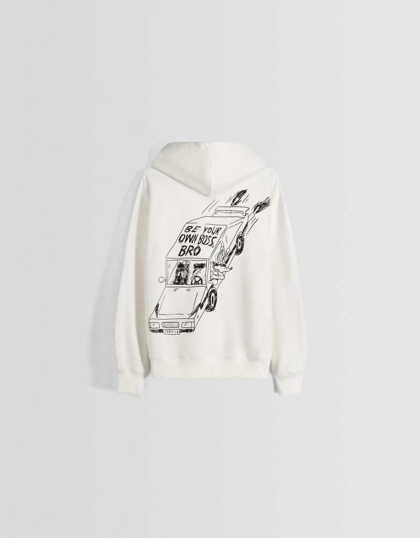 Sudadera capucha oversize print-Blanco-5