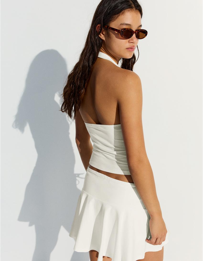 Halter top-Kirli beyaz