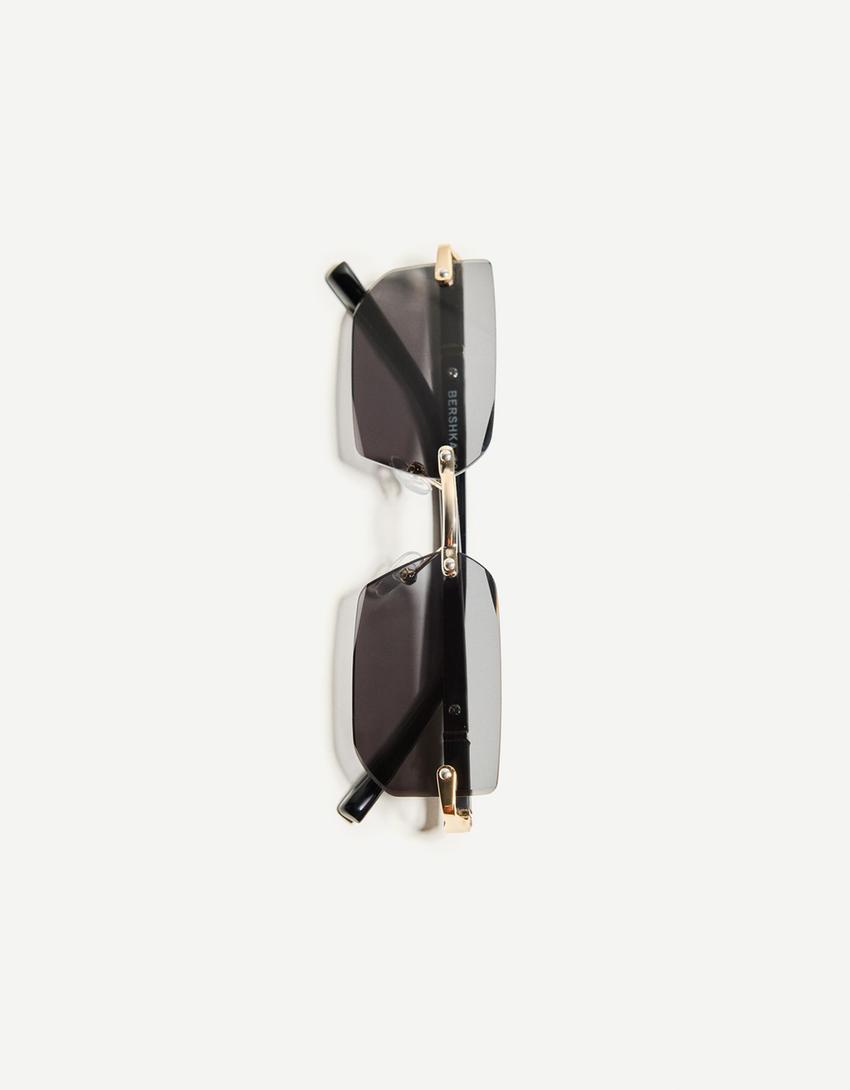 Lunettes de soleil rectangulaires-Noir