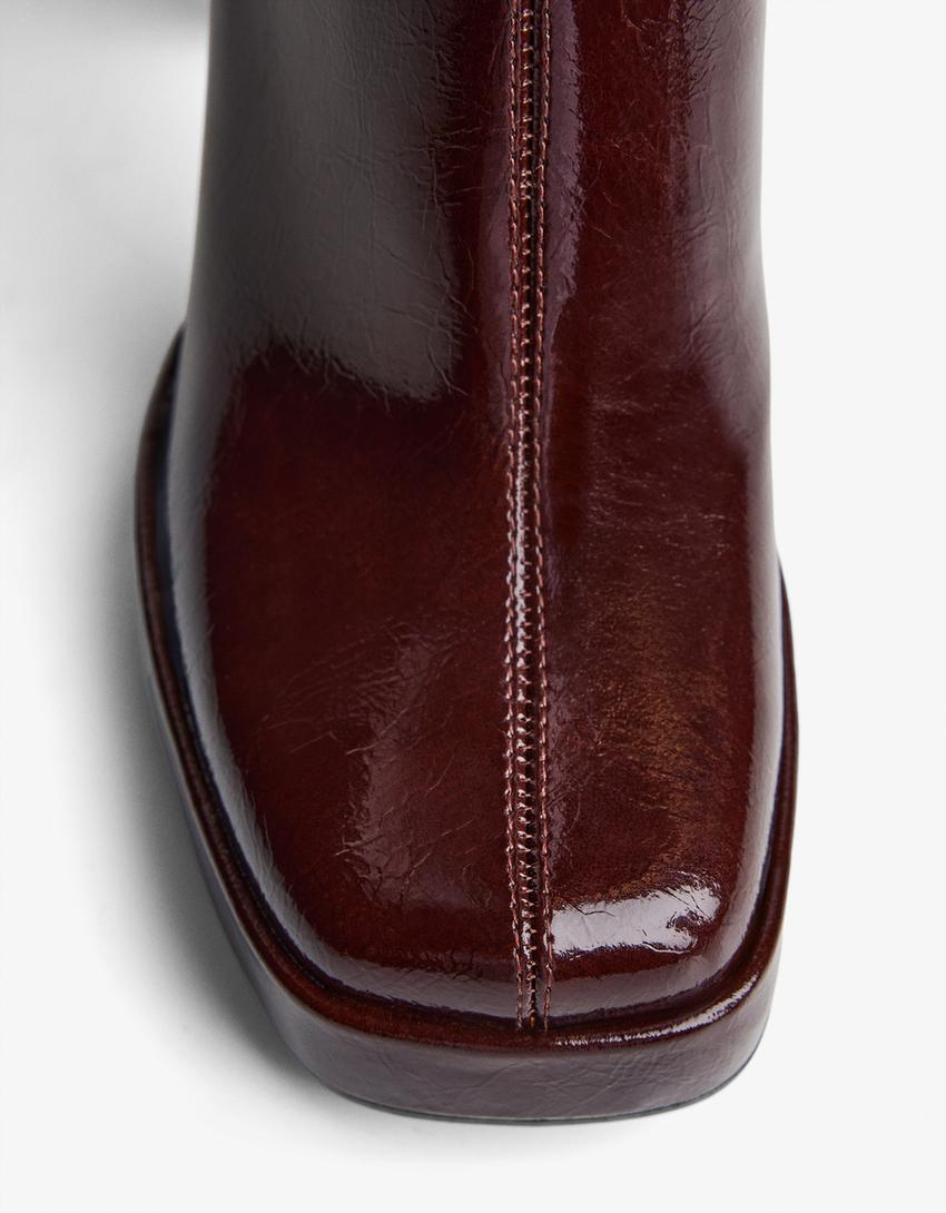 Bottes talon plateforme-Grenat