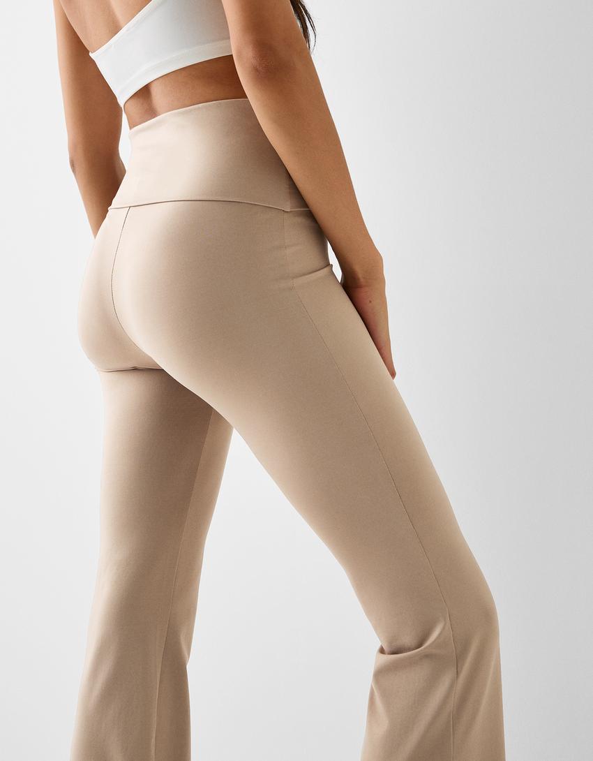 بنطال جرسي بخصر مطوي-جملي-3