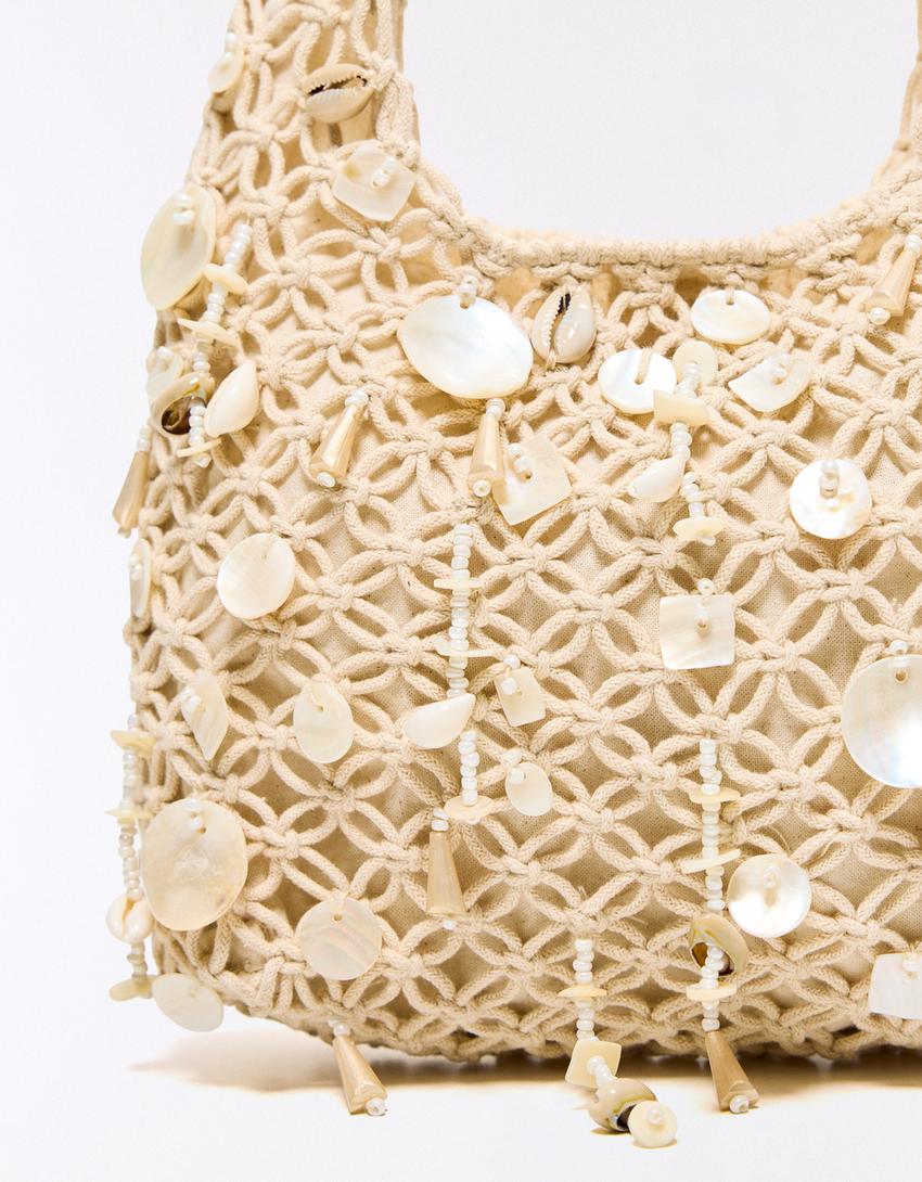 Shell bucket bag-Sand