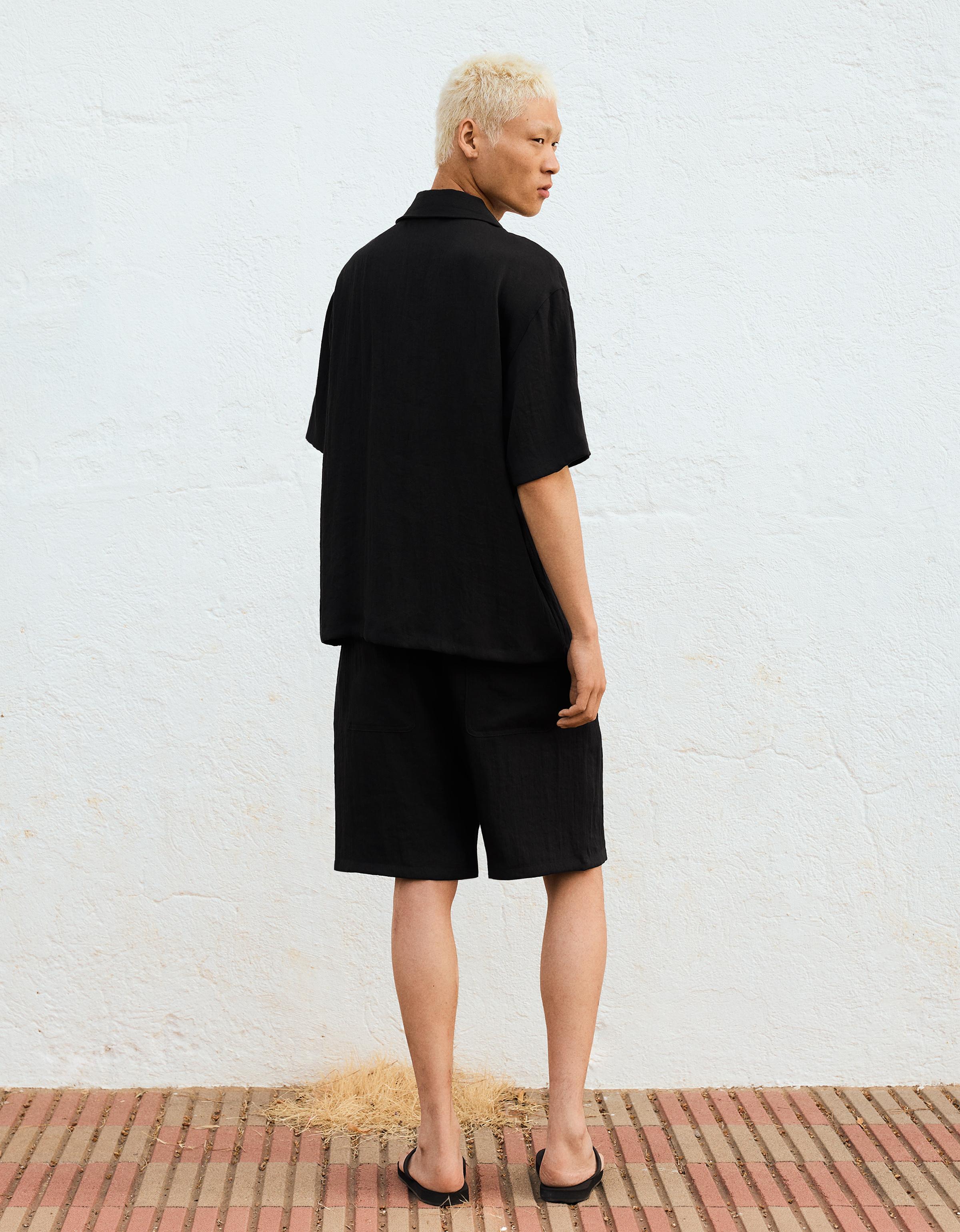 Rustic short sleeve shirt — Black