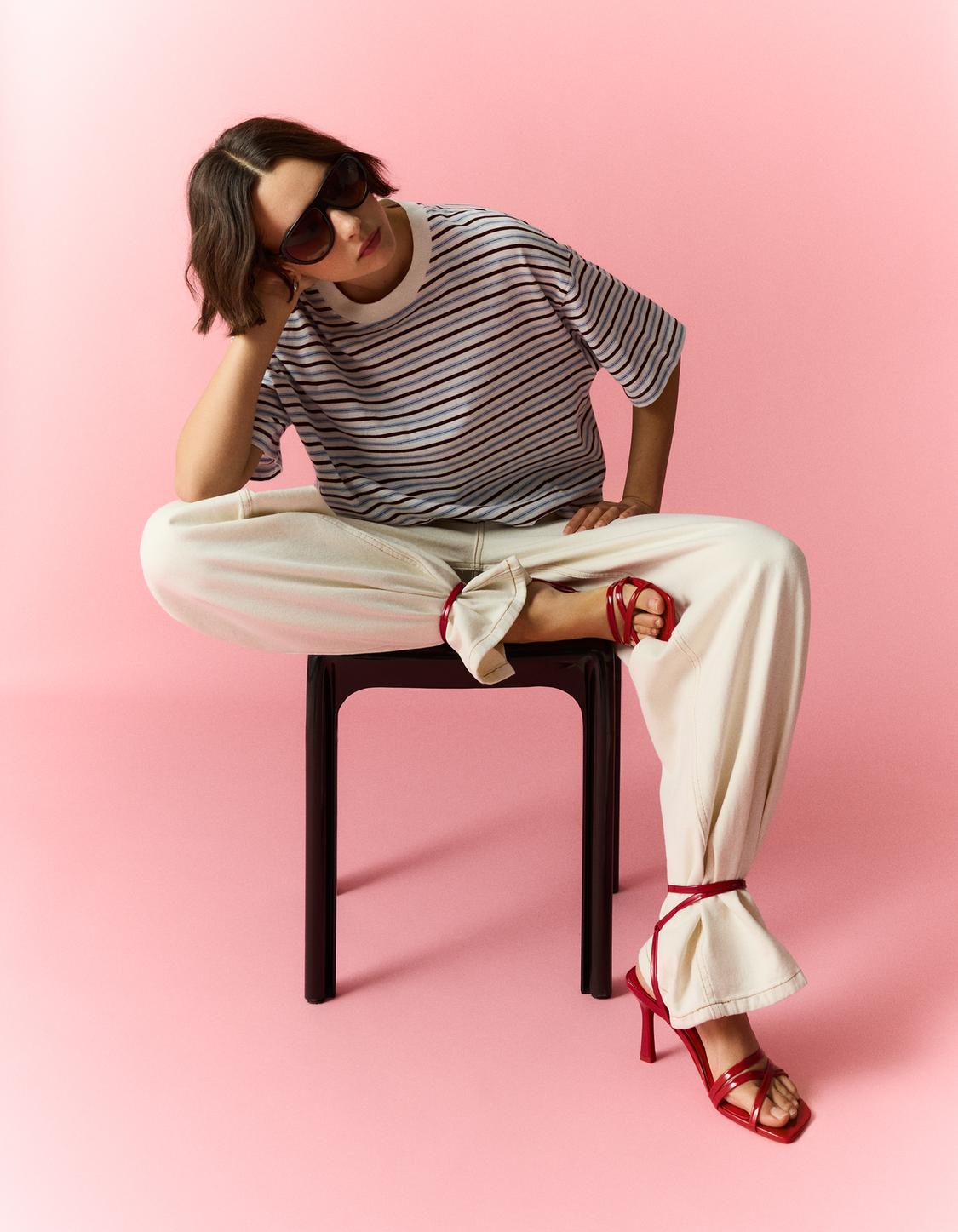 Strappy high-heel sandals