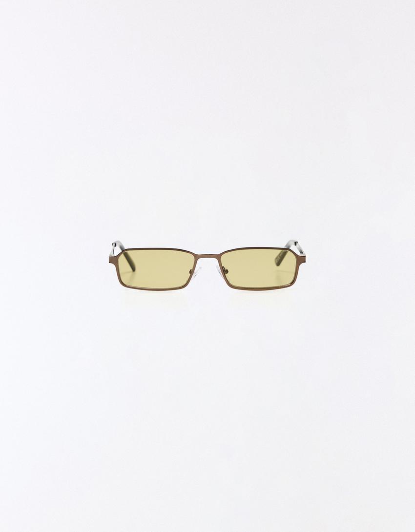 Rechteckige Sonnenbrille-Grün