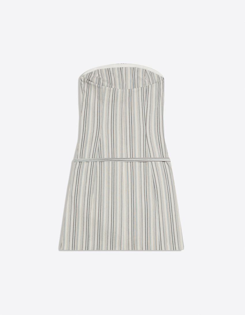 Mini-Bandeau-Kleid-Hellblau