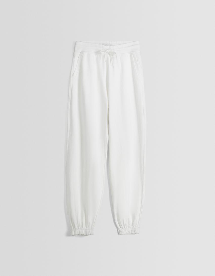 بنطلون رياضي بلش-أبيض مطفي-3