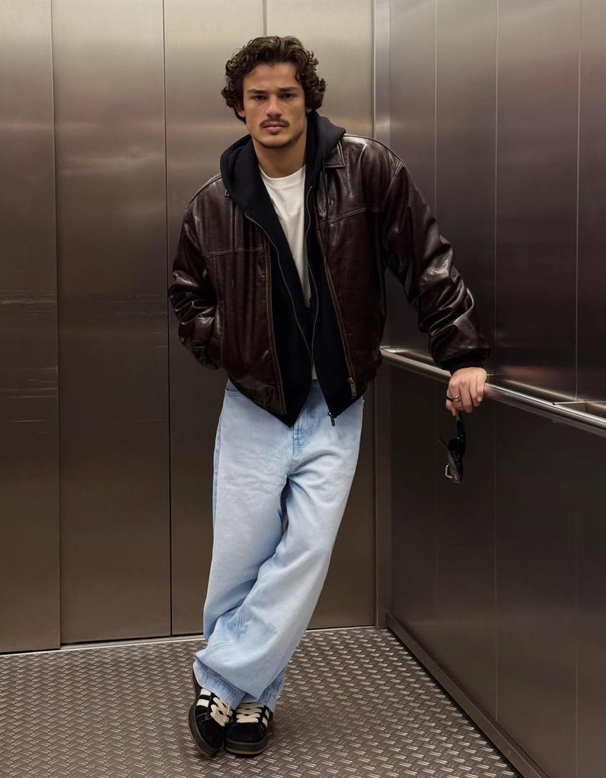 Jeans barrel fit-Azzurro Chiaro