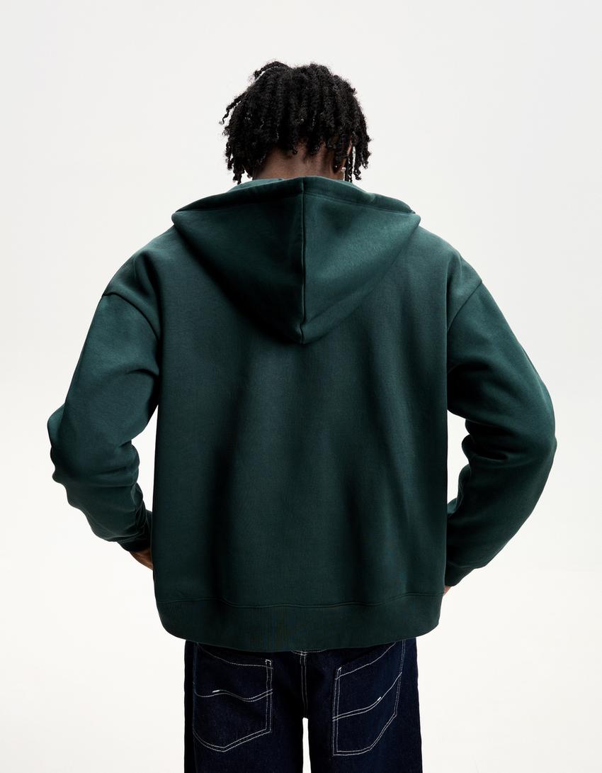 Sudadera cremallera-Verde-1
