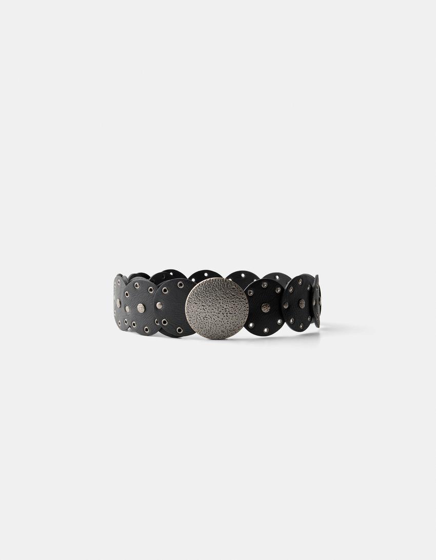 Studded belt-Black