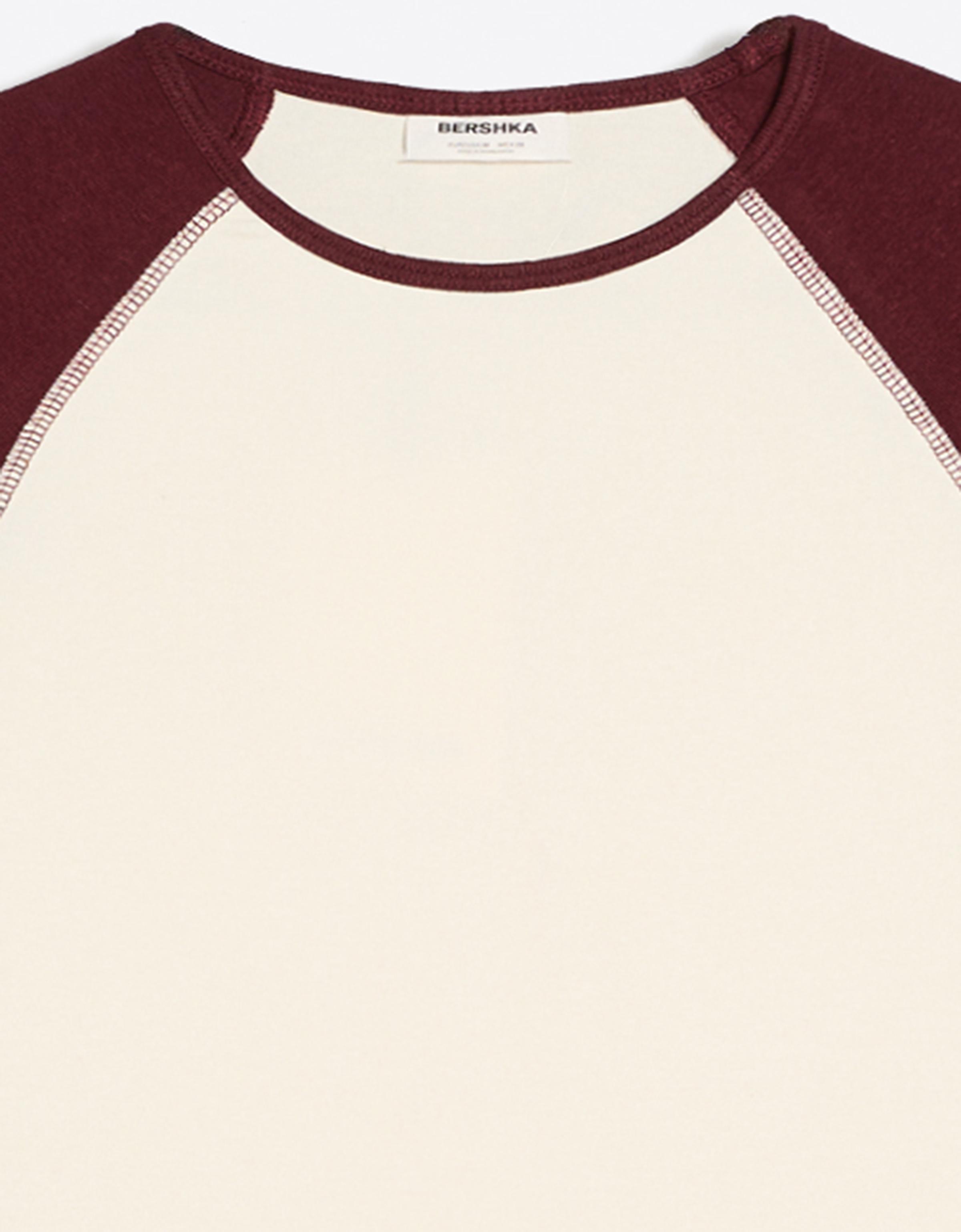 Long sleeve raglan T-shirt — Burgundy